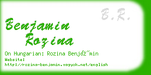 benjamin rozina business card